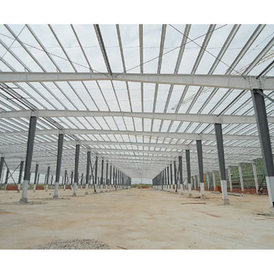 Steel Structure Warehouse with 50 Years Usage Life, Color Steel Sheet Roof Gutter, and Slope Roof Design for Storage
