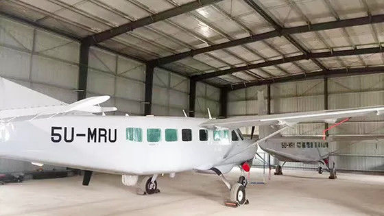 Q235B Prefab Metal Airplane Hangar Customized Design For Aircraft Storage