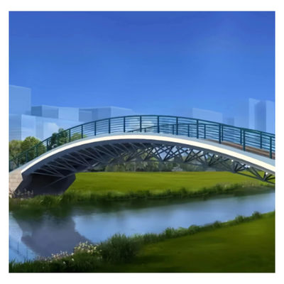 ISO Q345B Prefab Steel Structure Bridge Modular Pedestrian Bridge Anti Earthquake