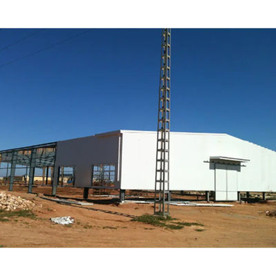 Wind Load Resistant Steel Structure Warehouse with 50 Years Life Time Using Carbon Structural Steel