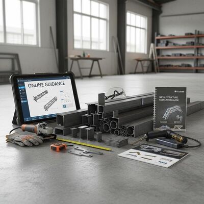 Hot Rolled Steel Metal Fabrication Workshop with Online Guidance Enabling Fabrication of Metal Structures and Components