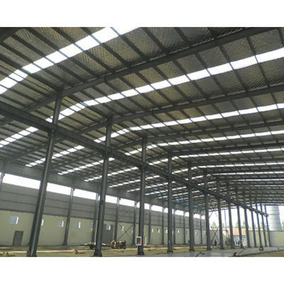 Galvanized Steel Frame Warehouse Painted Surface Wide Span Prefab Factory Building