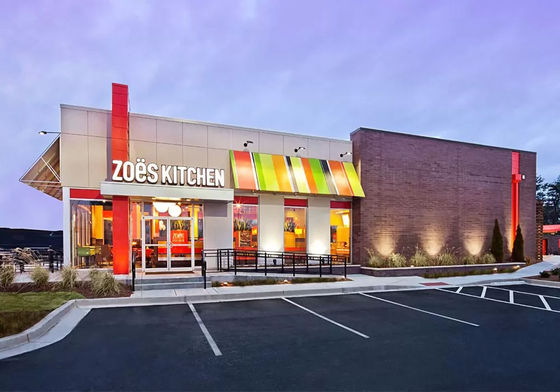 Aesthetic Appeal Commercial Metal Building Curtain Wall Prefab Steel For Supermarket