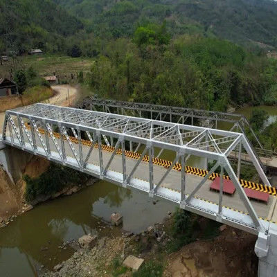Angle Steel Military Pontoon Bridge High Stability Hot Rolled Prefabricated Steel Bridge