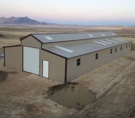 H Shape Metal Frame Shed Kit Q355 Prefabricated Metal Garage Shed Lightweight