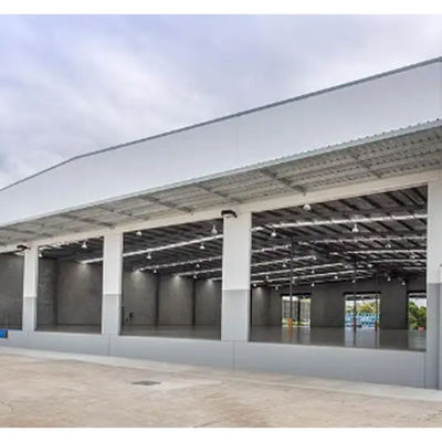 Custom Length Prefabricated Building Factories Fast Build  Car 4s Hall Steel Structure
